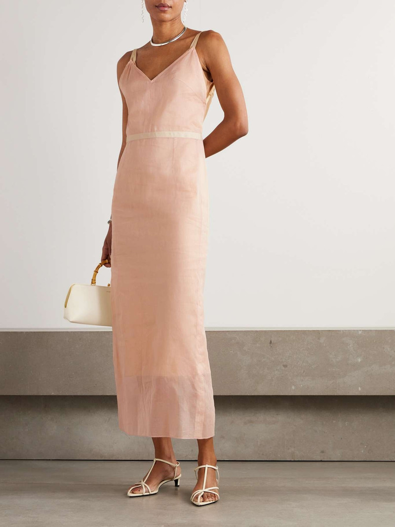 Carven Layered cotton-gauze gown Pink outlook