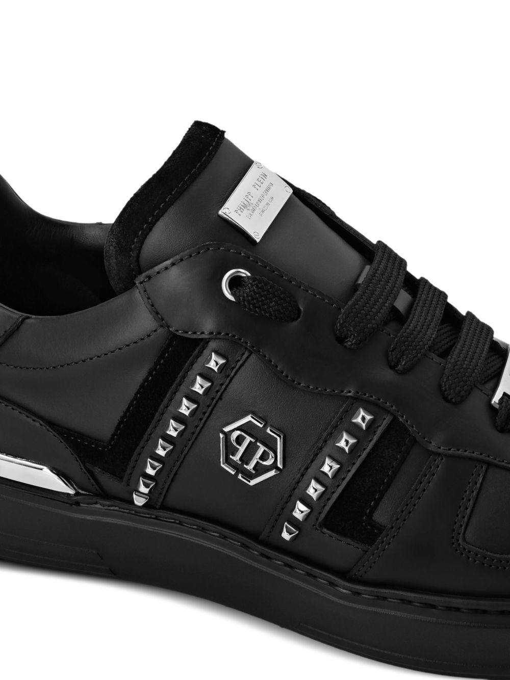 stud-embellished low-top sneakers - 4