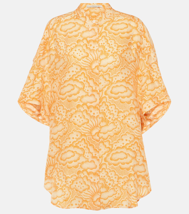 cloud-print tunic shirt - 1