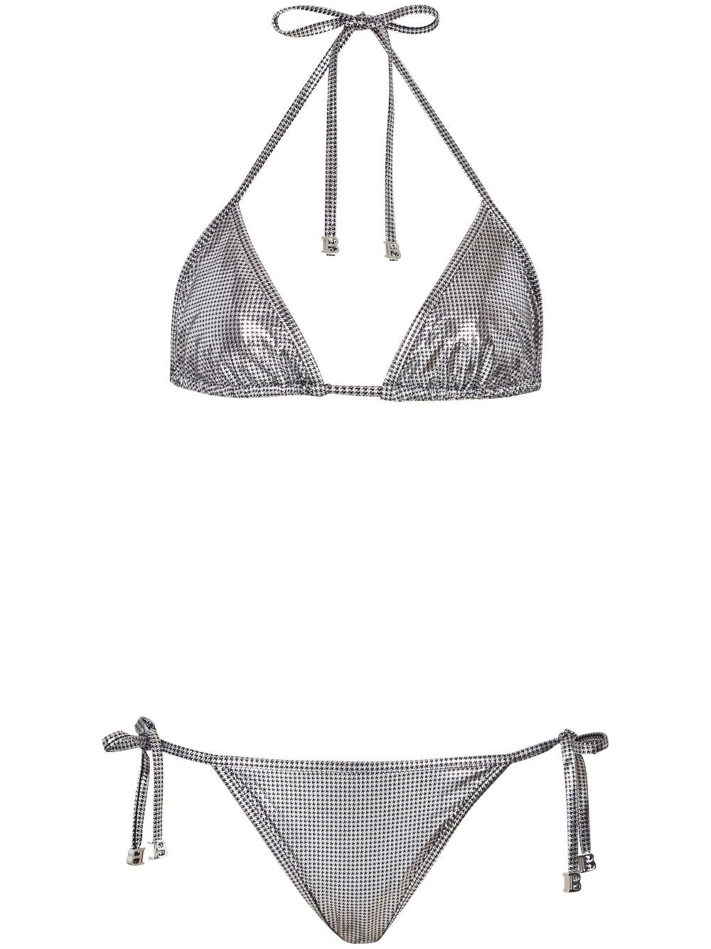 metallic-finish bikini set - 1