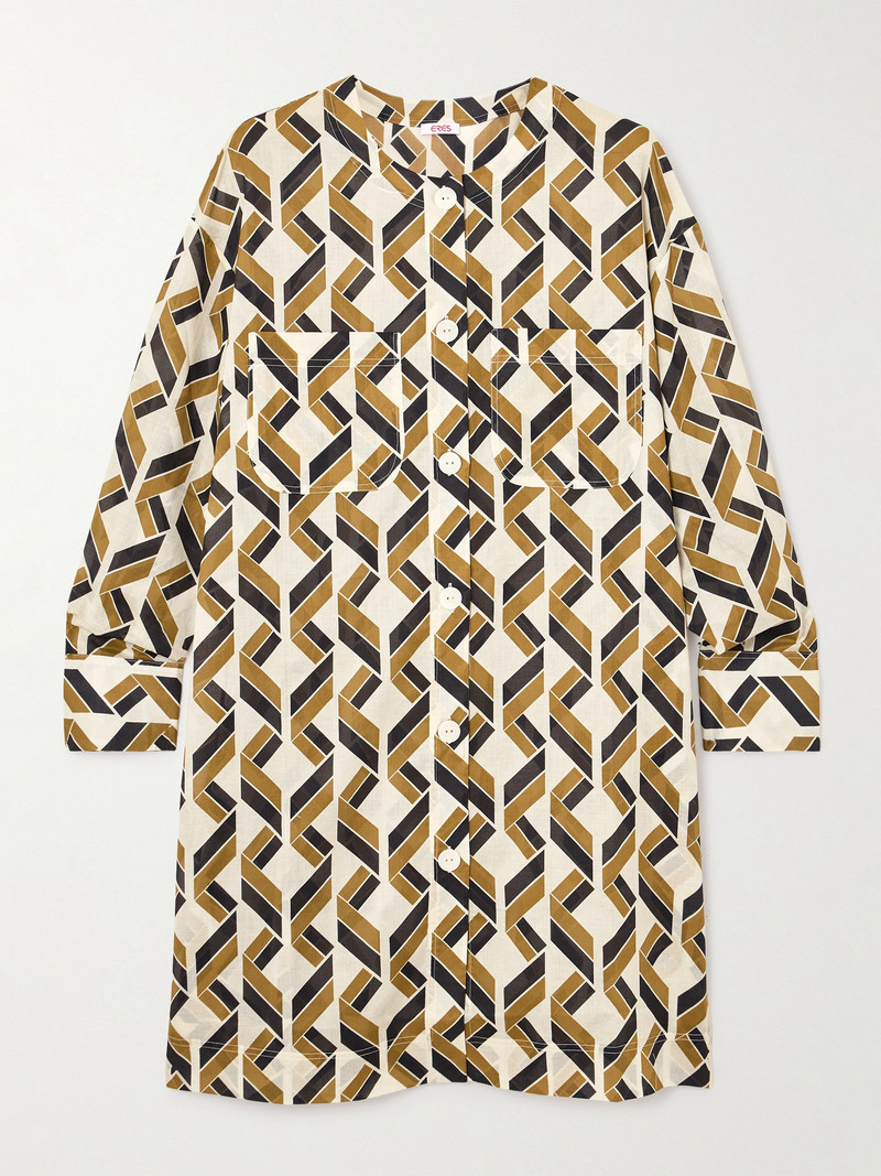 Espace Printed Cotton-voile Shirt 1