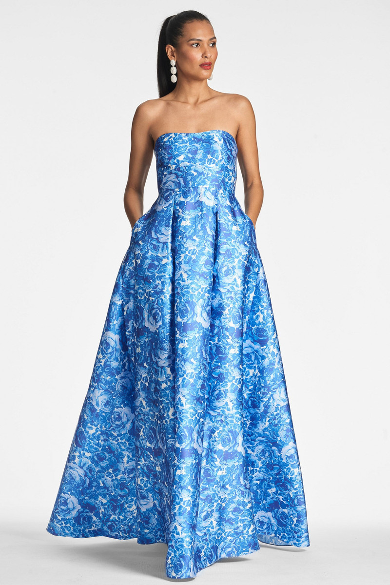 SACHIN & BABI Giovanna Gown - Mediterranean Blooms outlook