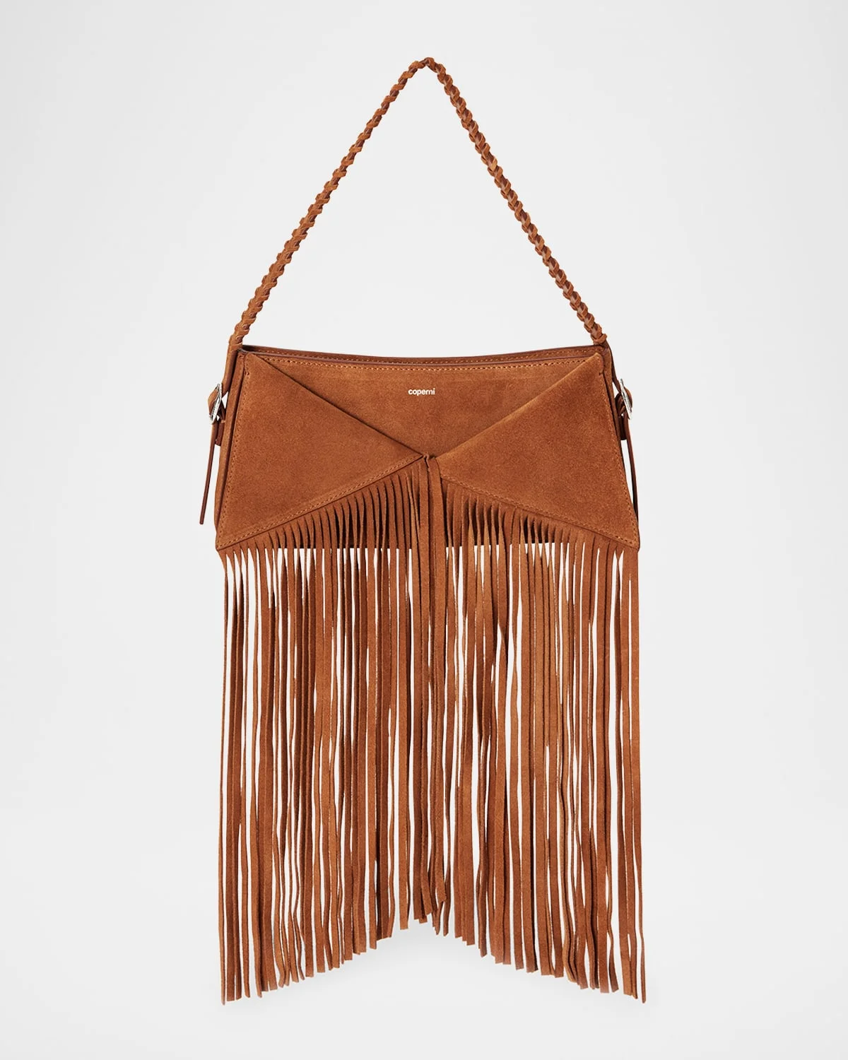 Belt Fringe Suede Shoulder Bag - 1