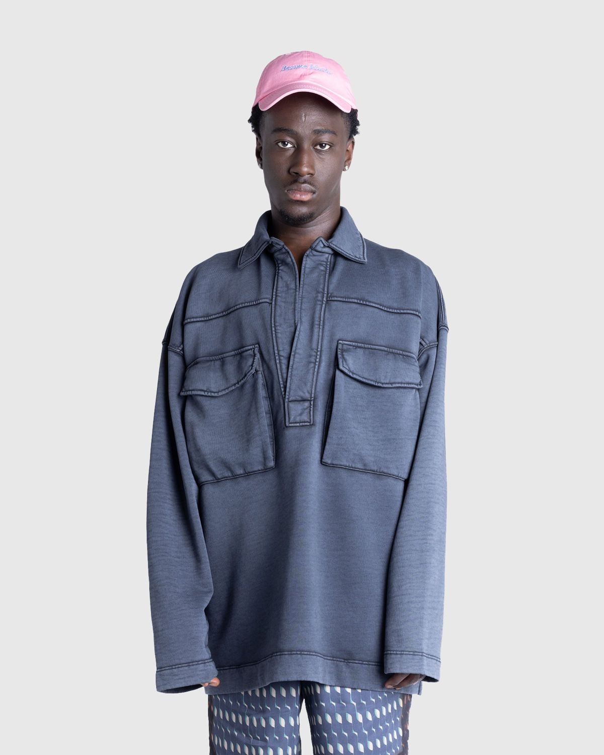 Dries van Noten – Hassette Long-Sleeve Polo Gray - 2