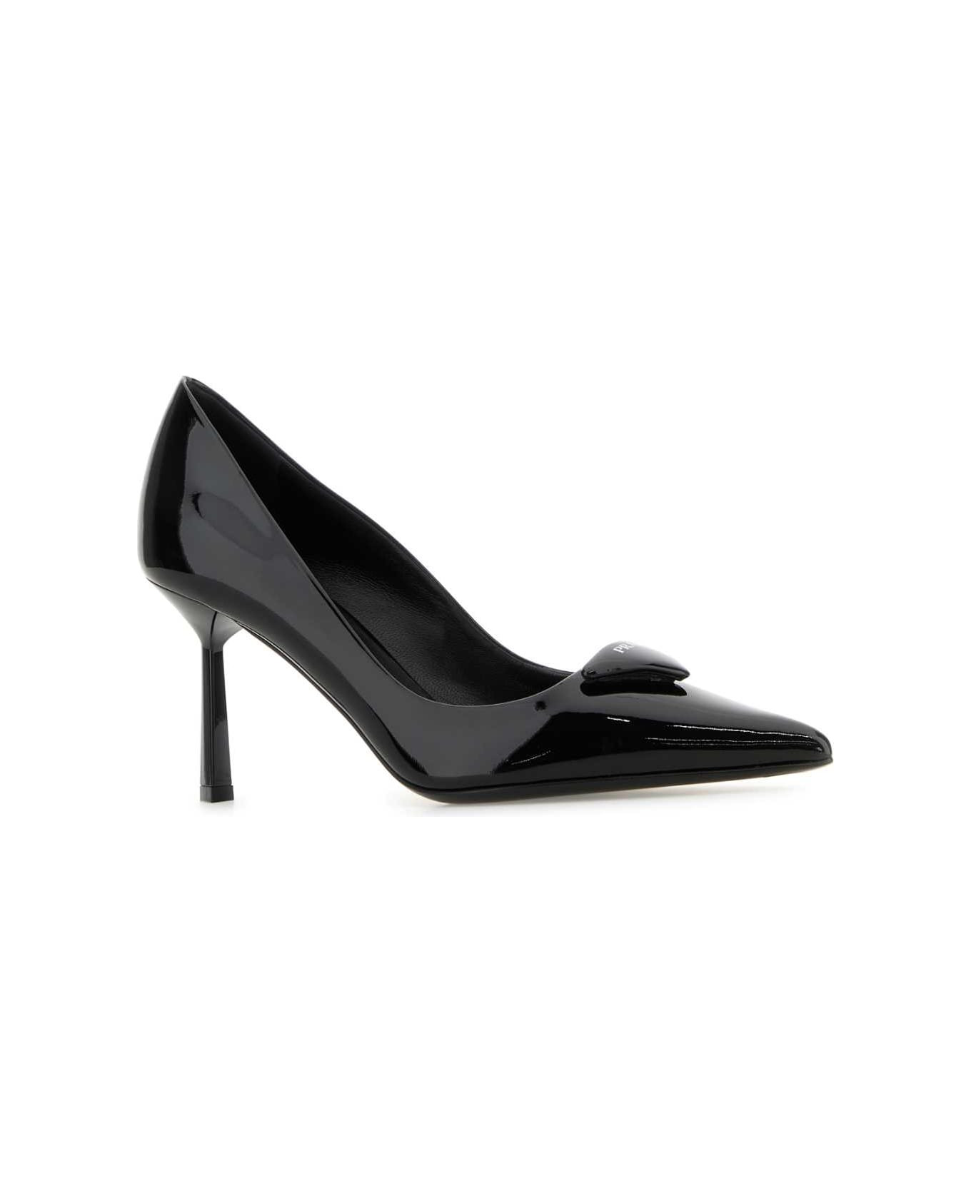 Black Leather Pumps - 2