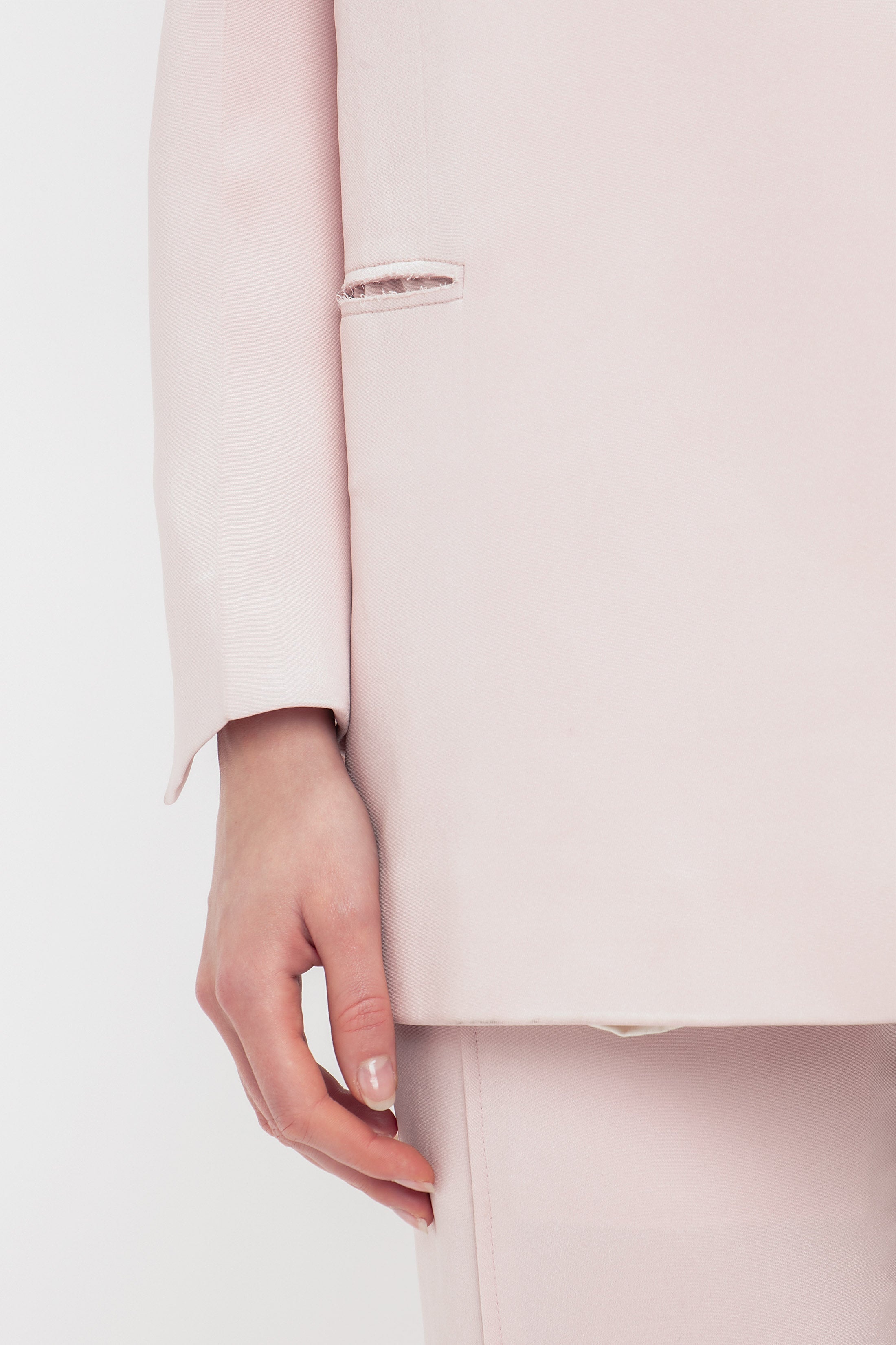 Peak Lapel Jacket In Blush - 11