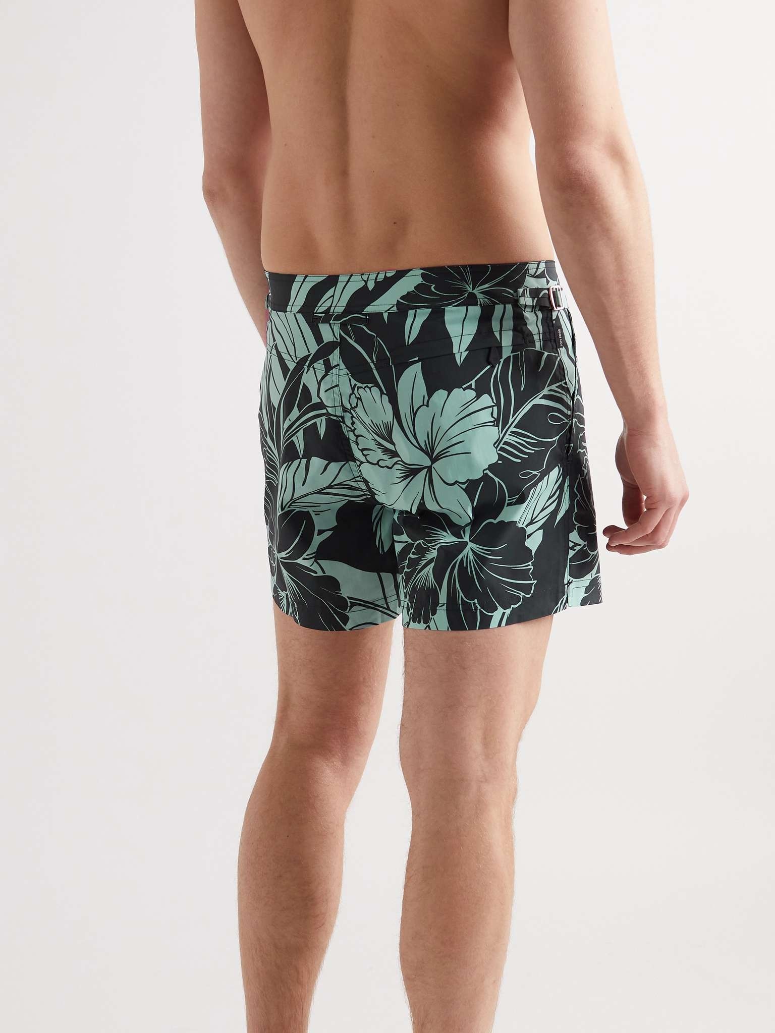 Slim-Fit Short-Length Floral-Print Swim Shorts - 3