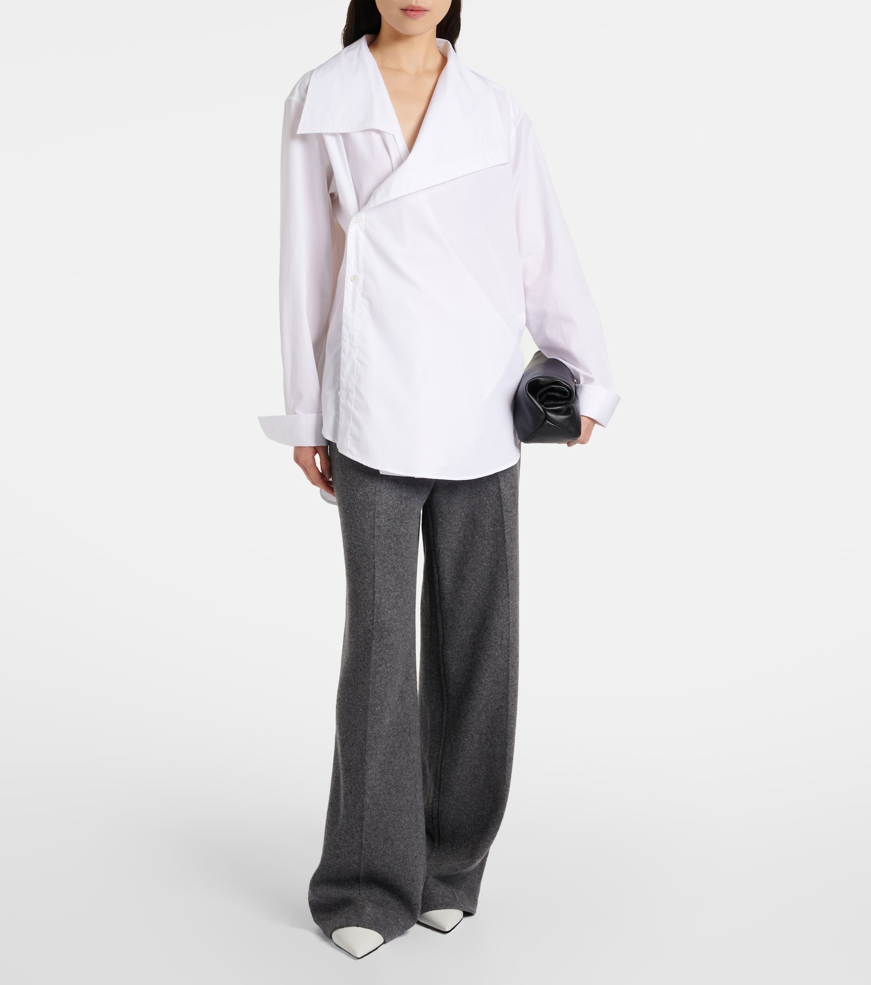 Violet mid-rise wide-leg pants - 2