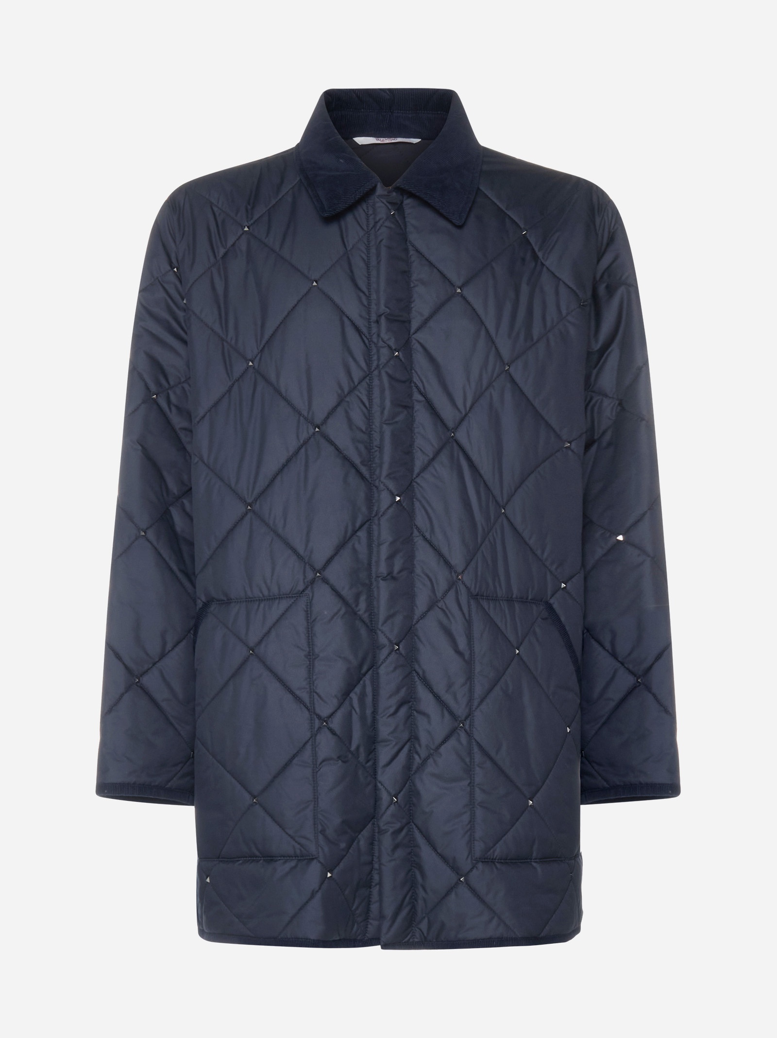 Rockstud Spike quilted nylon jacket - 1