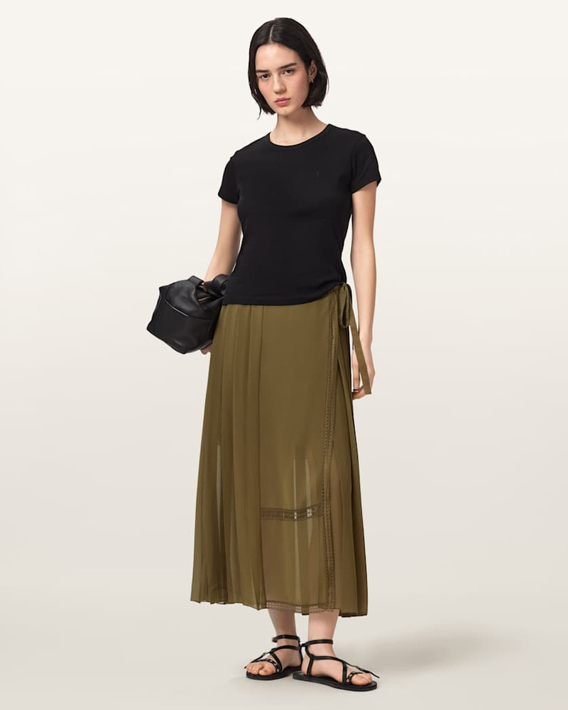 ALLSAINTS CLOVER WRAP MAXI SKIRT outlook