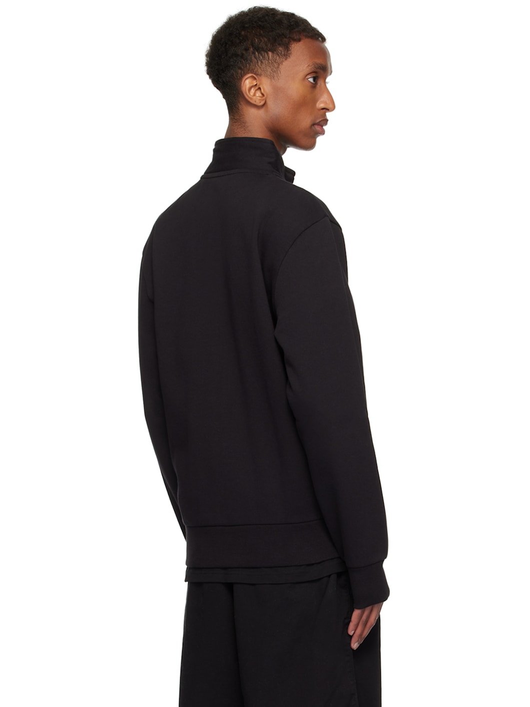 Black Script Embroidery Sweatshirt - 3