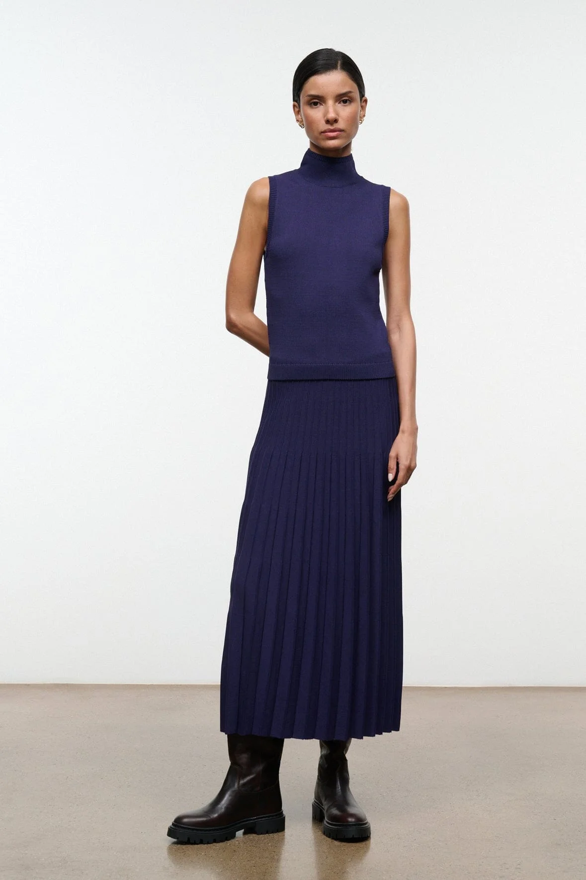 STAUD LENA SKIRT MIDNIGHT - 1