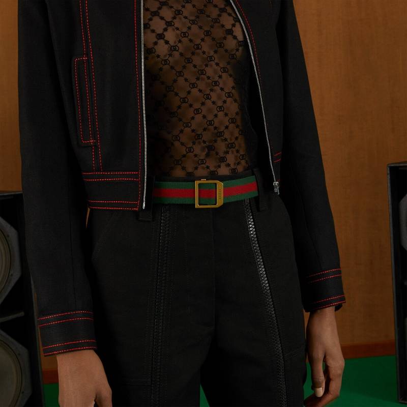 Web belt with rectangular buckle 3