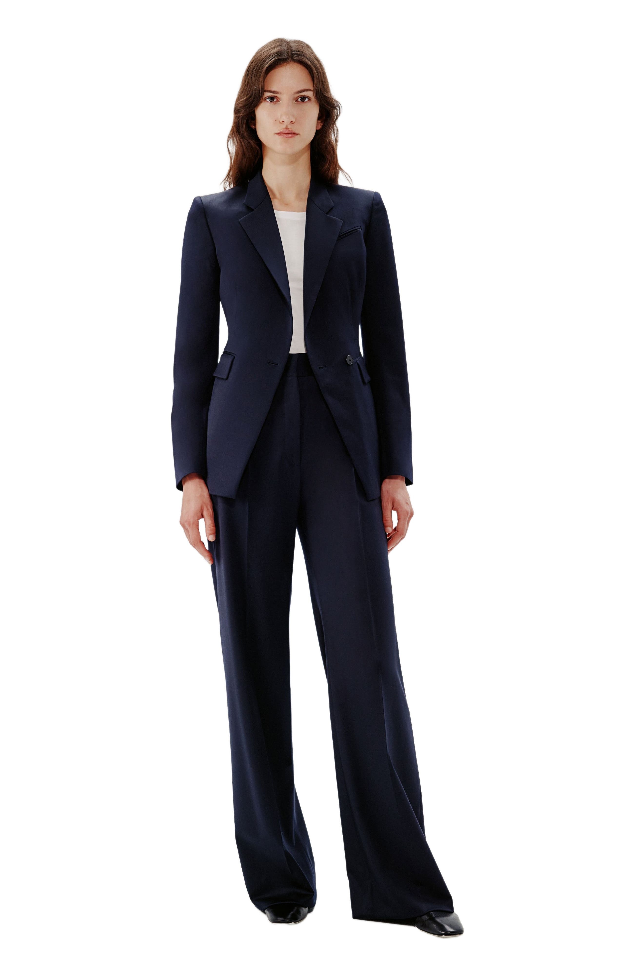 Another Tomorrow SEAMED WAIST JACKET in Navy at Nordstrom - 6