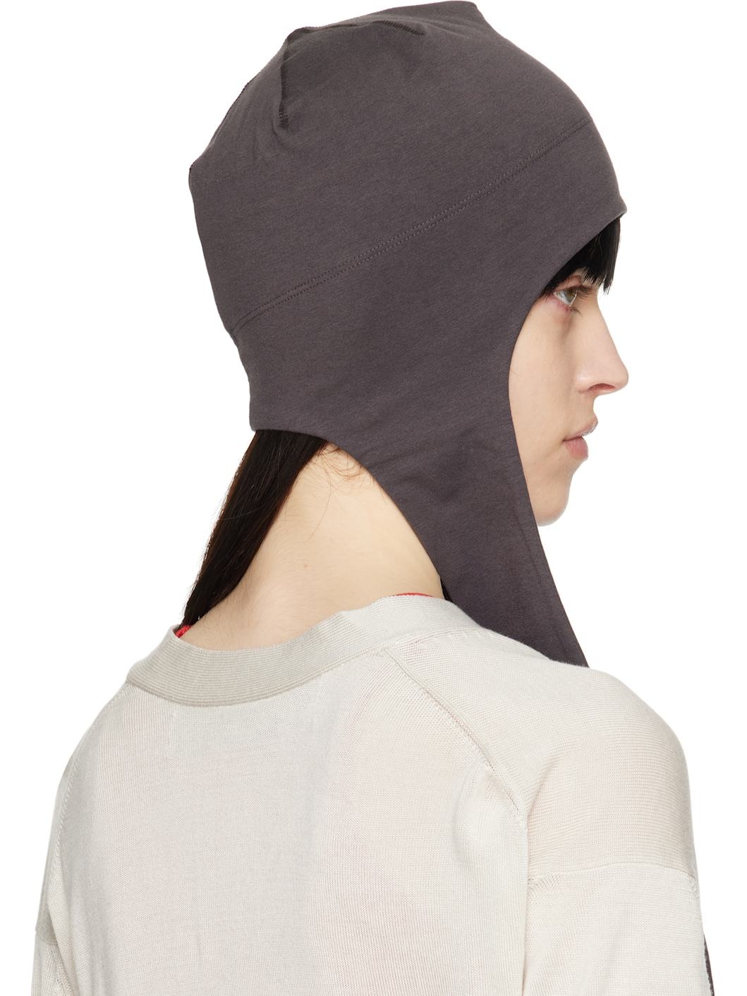 【OPEN YY】JERSEY EARFLAP BEANIE (2COLORS) OPEN YY Gray Jersey Earflap Beanie | REVERSIBLE