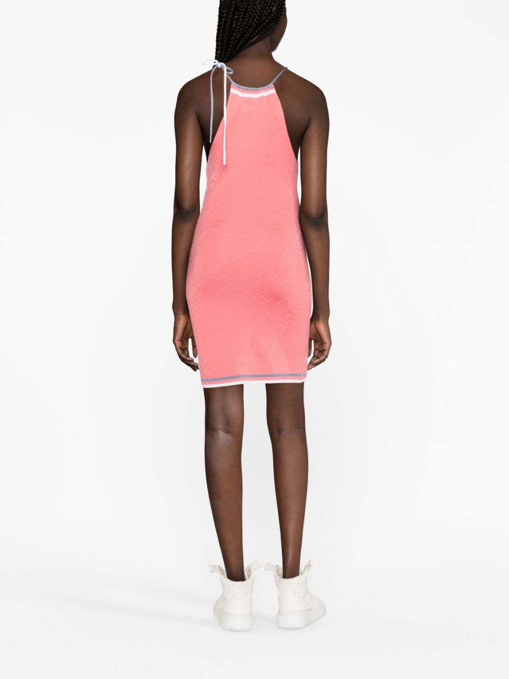 halterneck knitted dress - 3