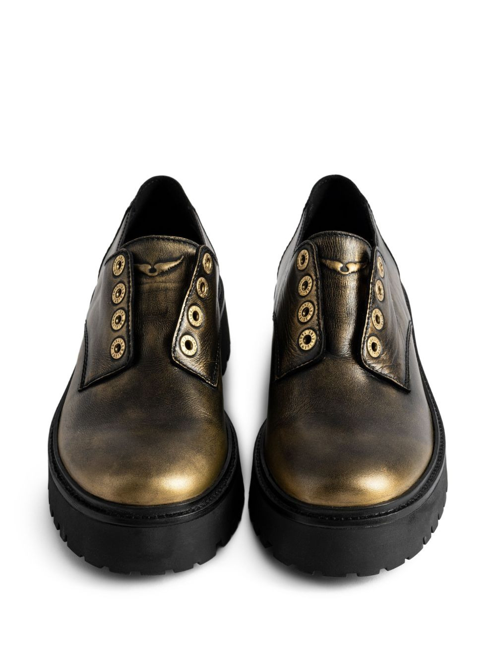eyeleted platform derby shoes - 2