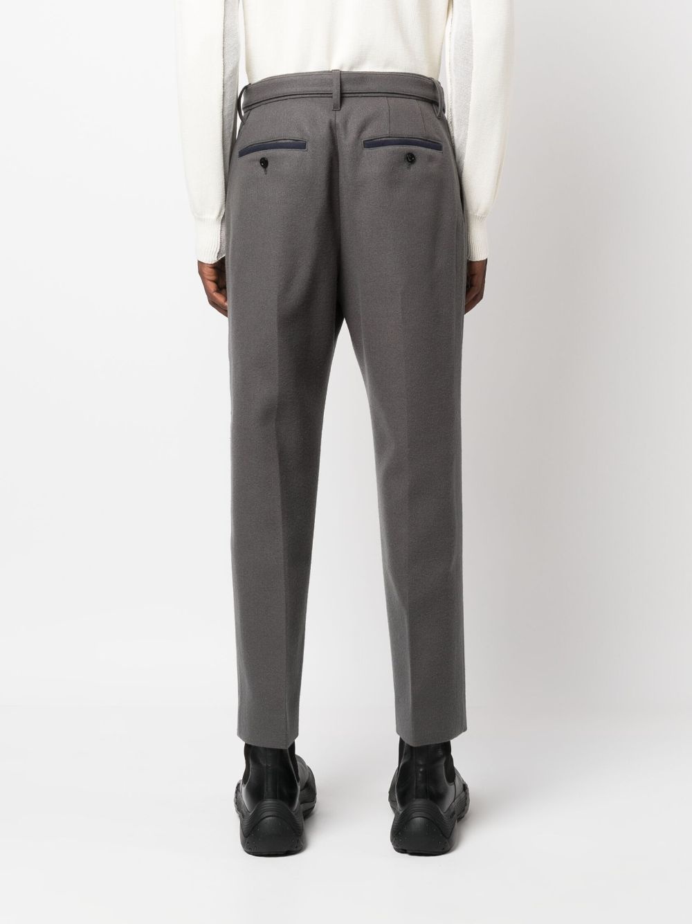 wool tailored cropped trousers - 4