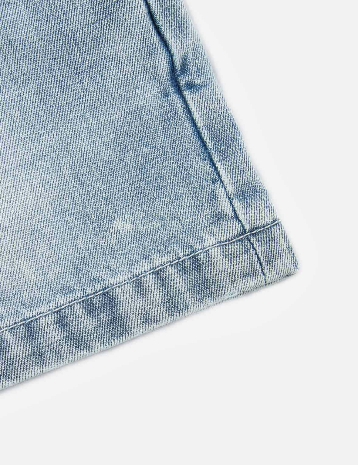 SEAGULL PRINT PAPER BAG DENIM SHORTS - 12