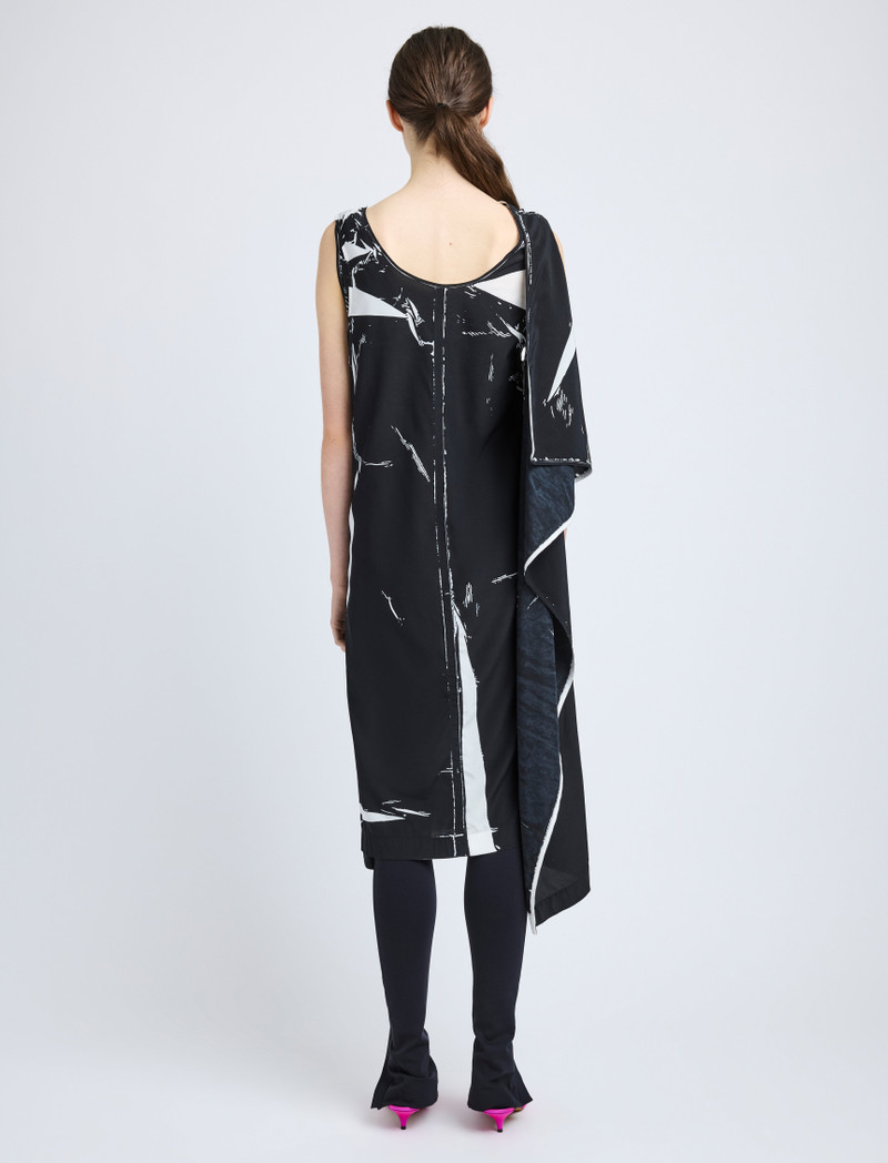 Ondine Dress in Garment Printed Silk Viscose 4