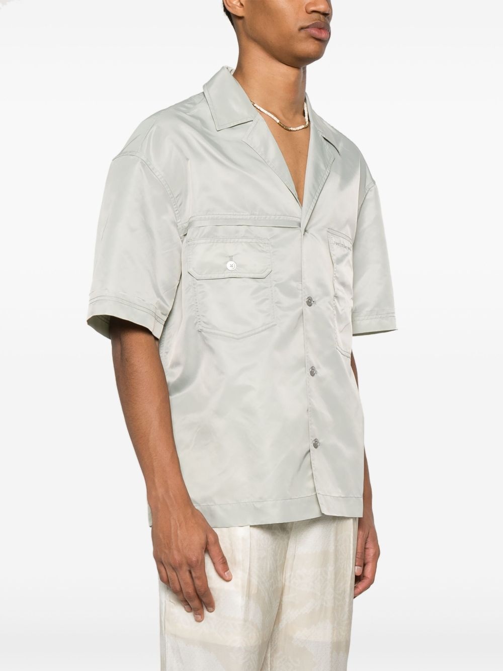 logo-embroidered shirt - 3