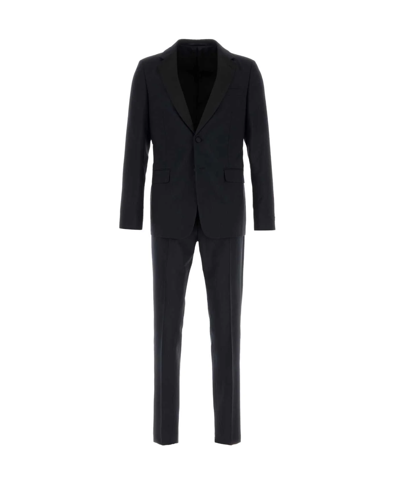 Midnight Blue Wool Blend Suit - 1