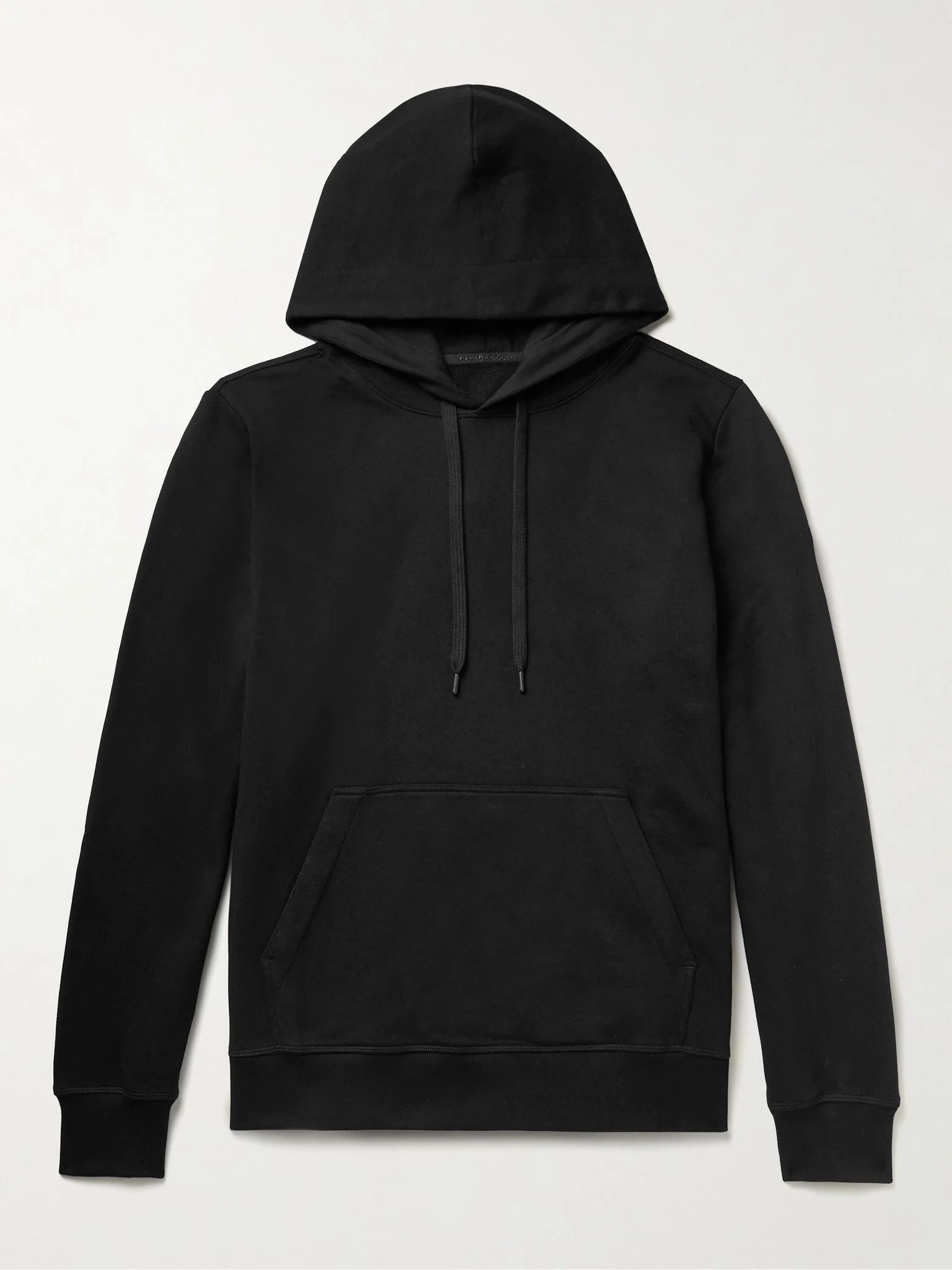 Huron Logo-Appliquéd Organic Cotton-Jersey Hoodie Black - 1