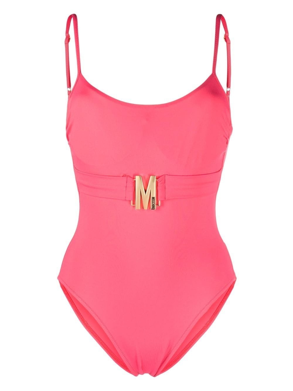 logo-plaque swimsuit - 1