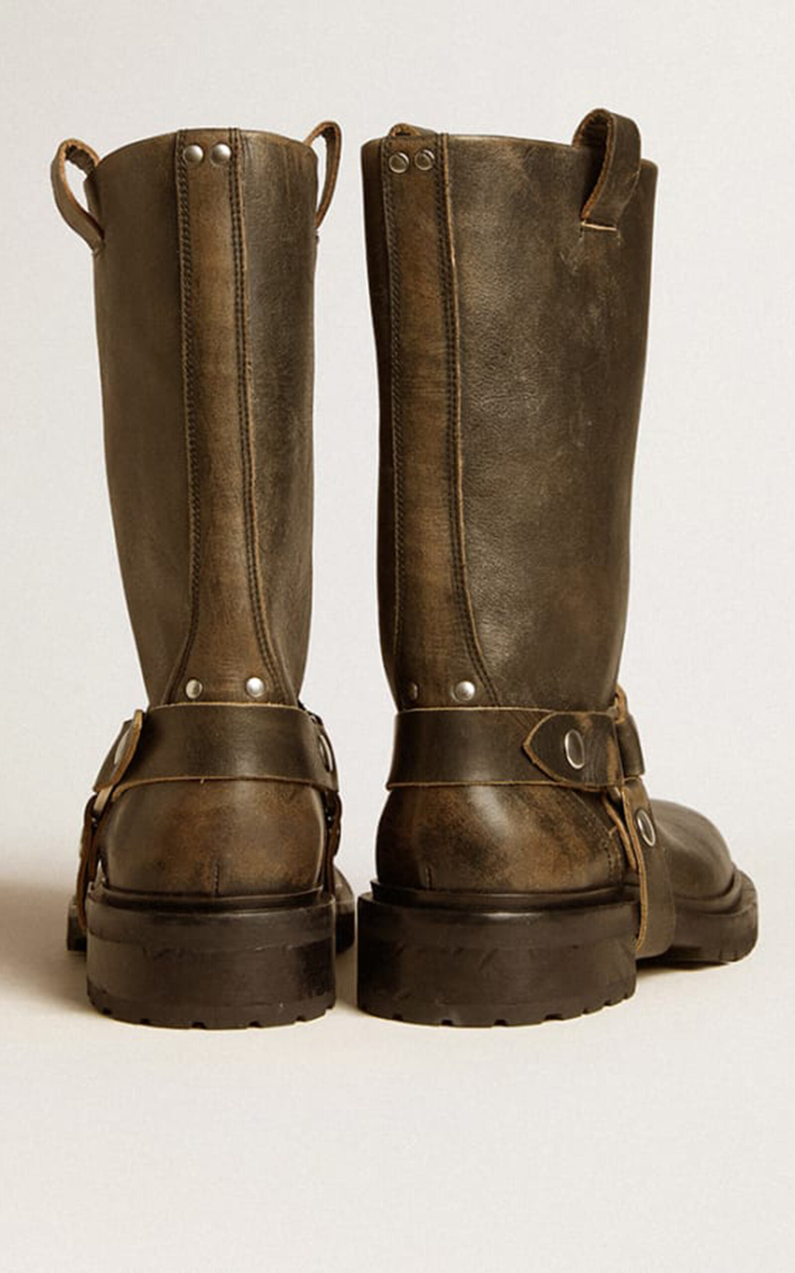 Kurt Distressed Leather Boots brown - 4