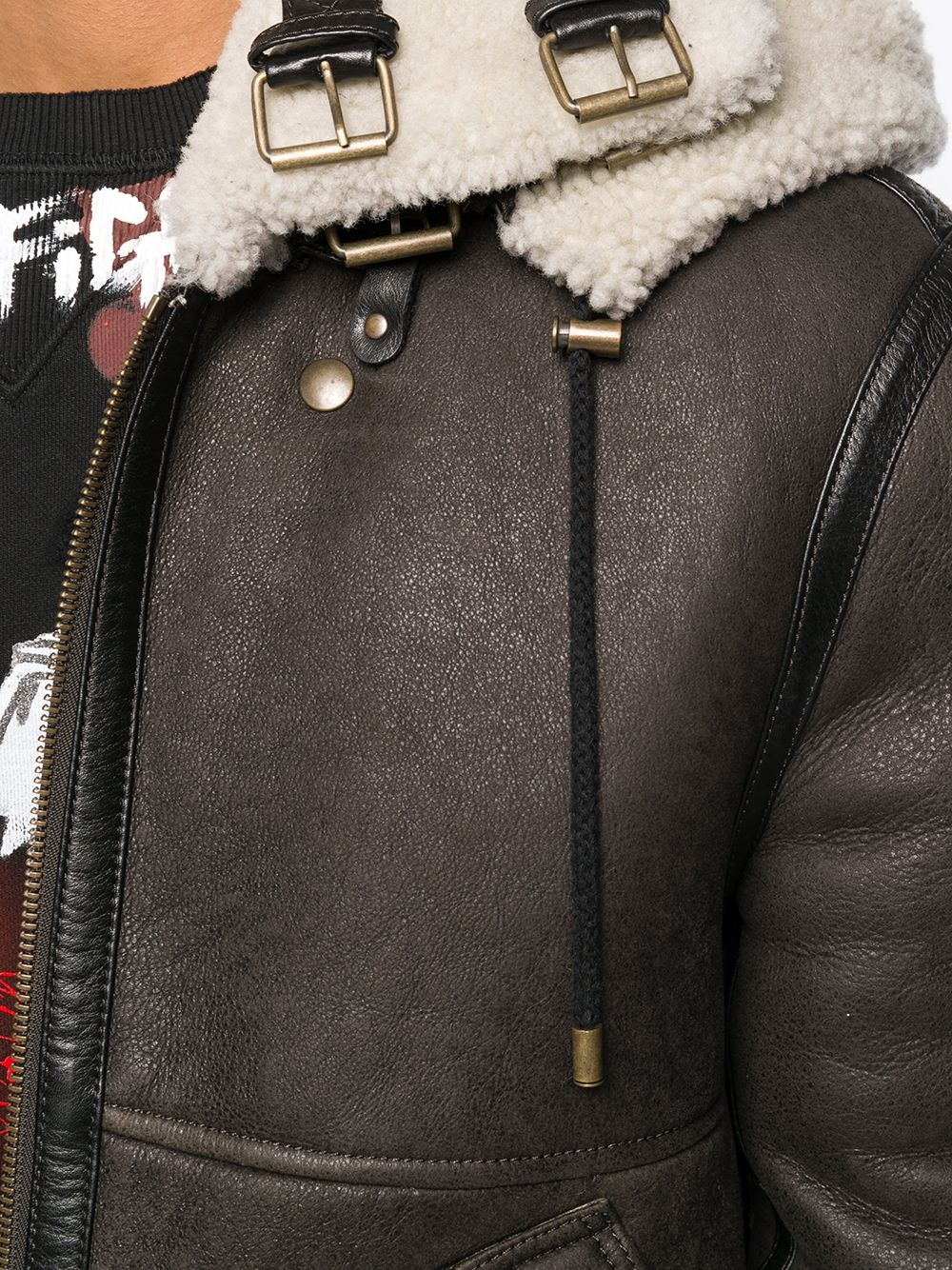 reversible shearling jacket - 6