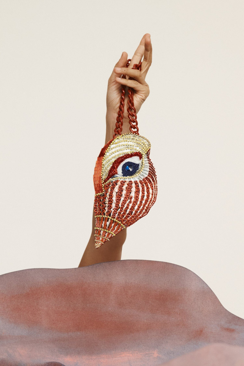 ALÉMAIS Sea Star Embellished Shell Mini Bag outlook