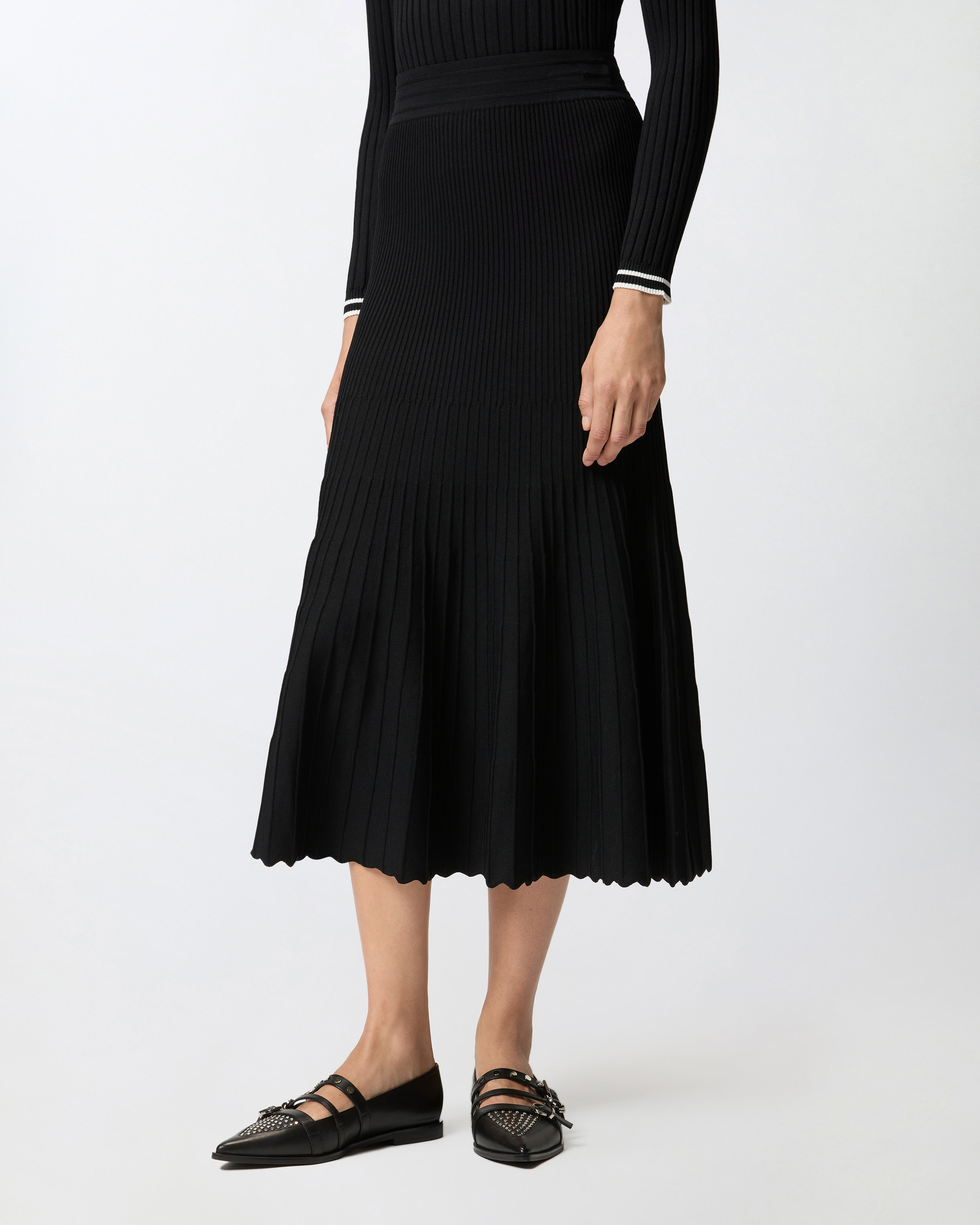 PLEATED MIDI SKIRT - 3