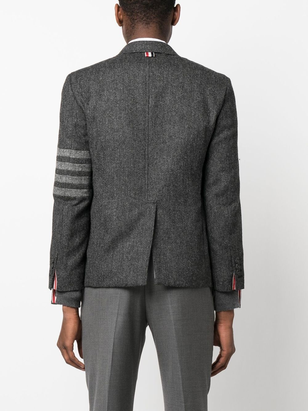 stripe-detail single-breasted blazer - 4