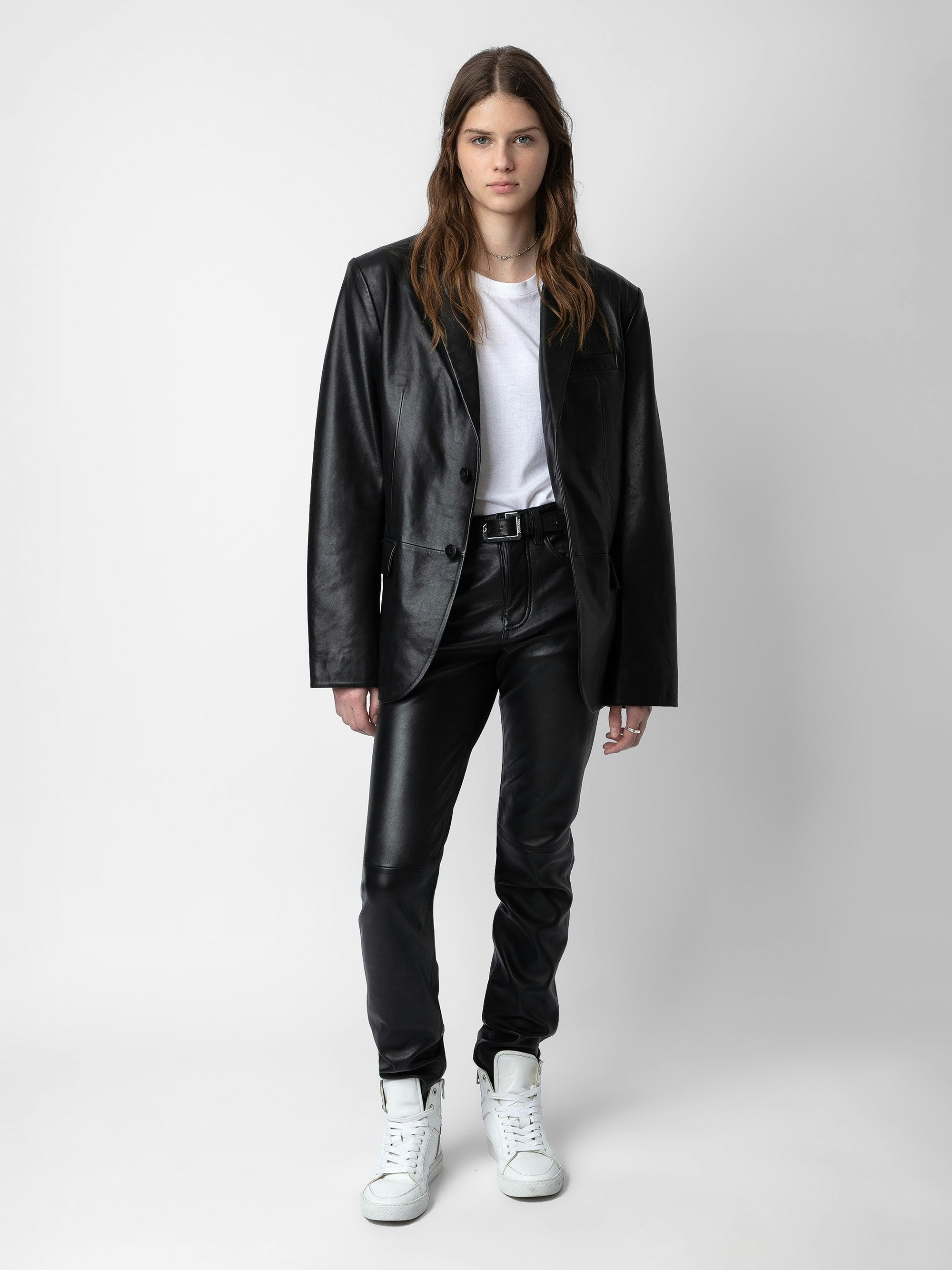 Valfried Leather Blazer - 7