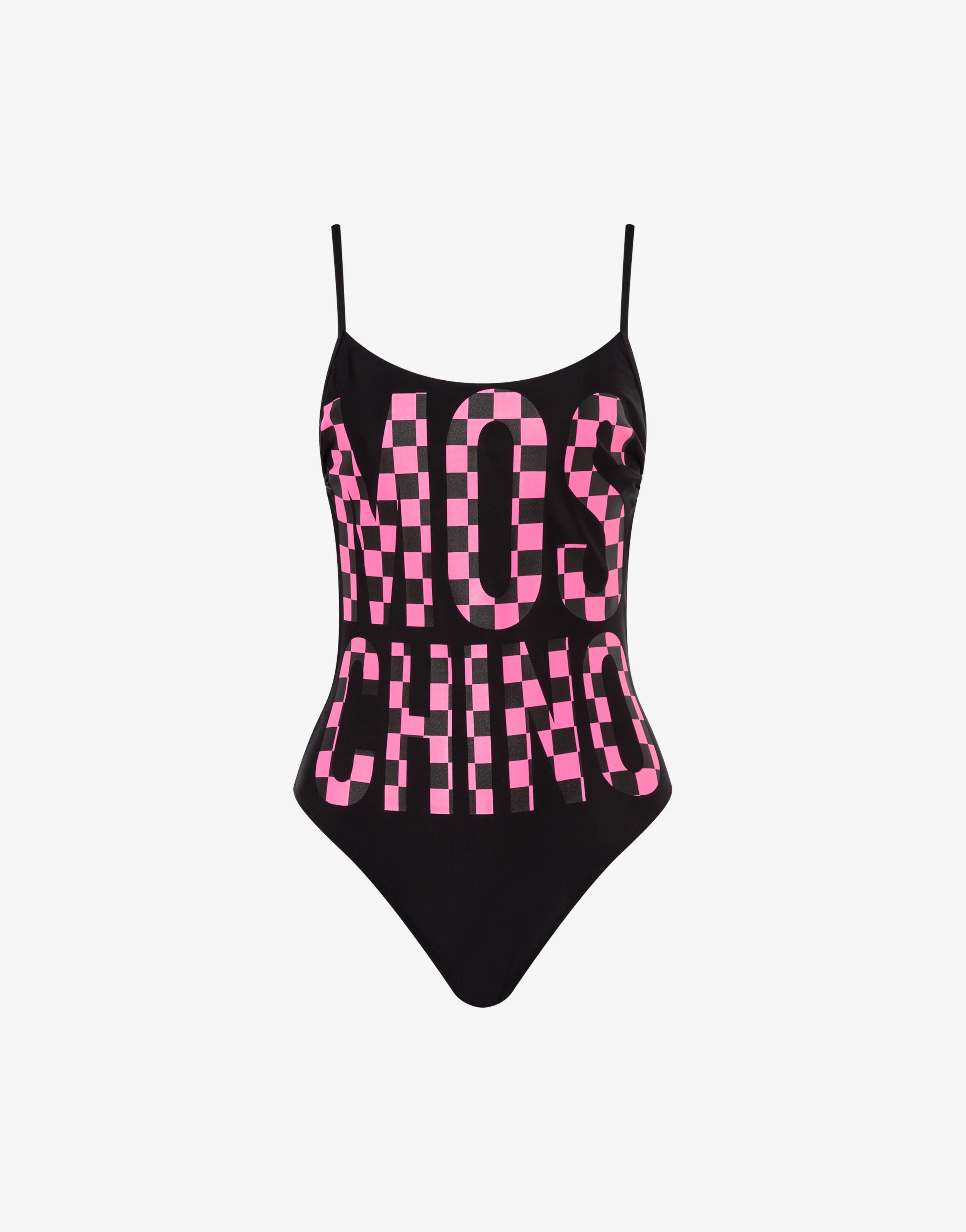 CHECK LOGO ONE-PIECE SWIMSUIT - 1