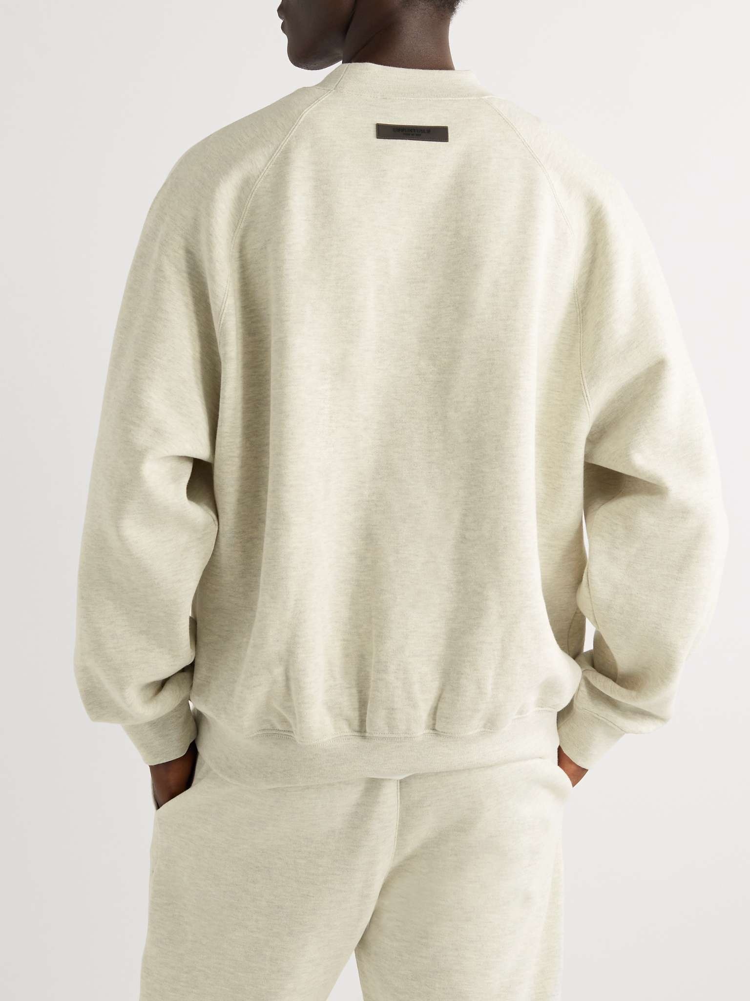 Logo-Flocked Cotton-Blend Jersey Sweatshirt - 4