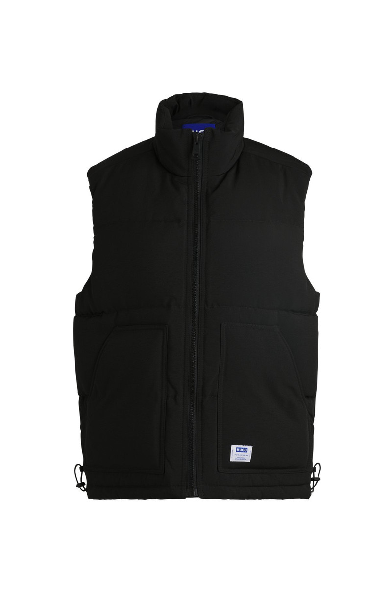 WATER-REPELLENT GILET WITH BLUE LOGO LABEL 1