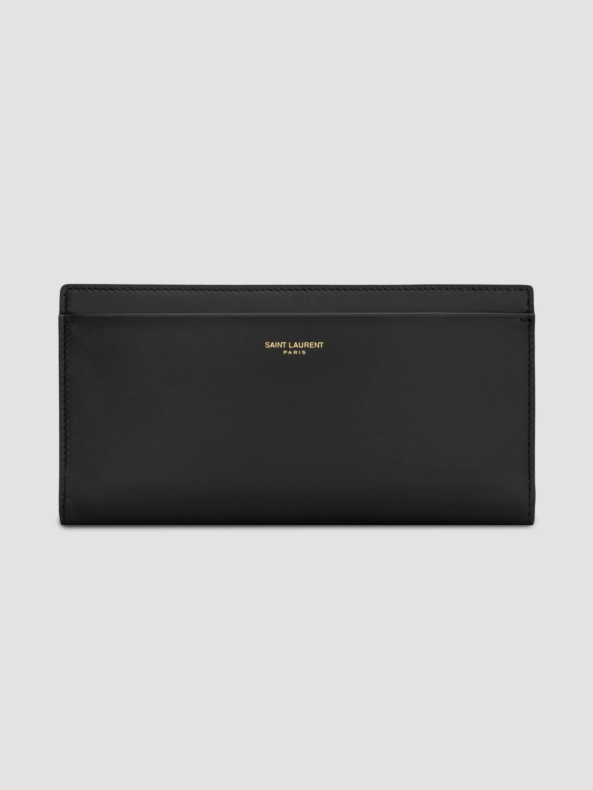 Men's Zip Wallet in Smooth Leather - Black - 1