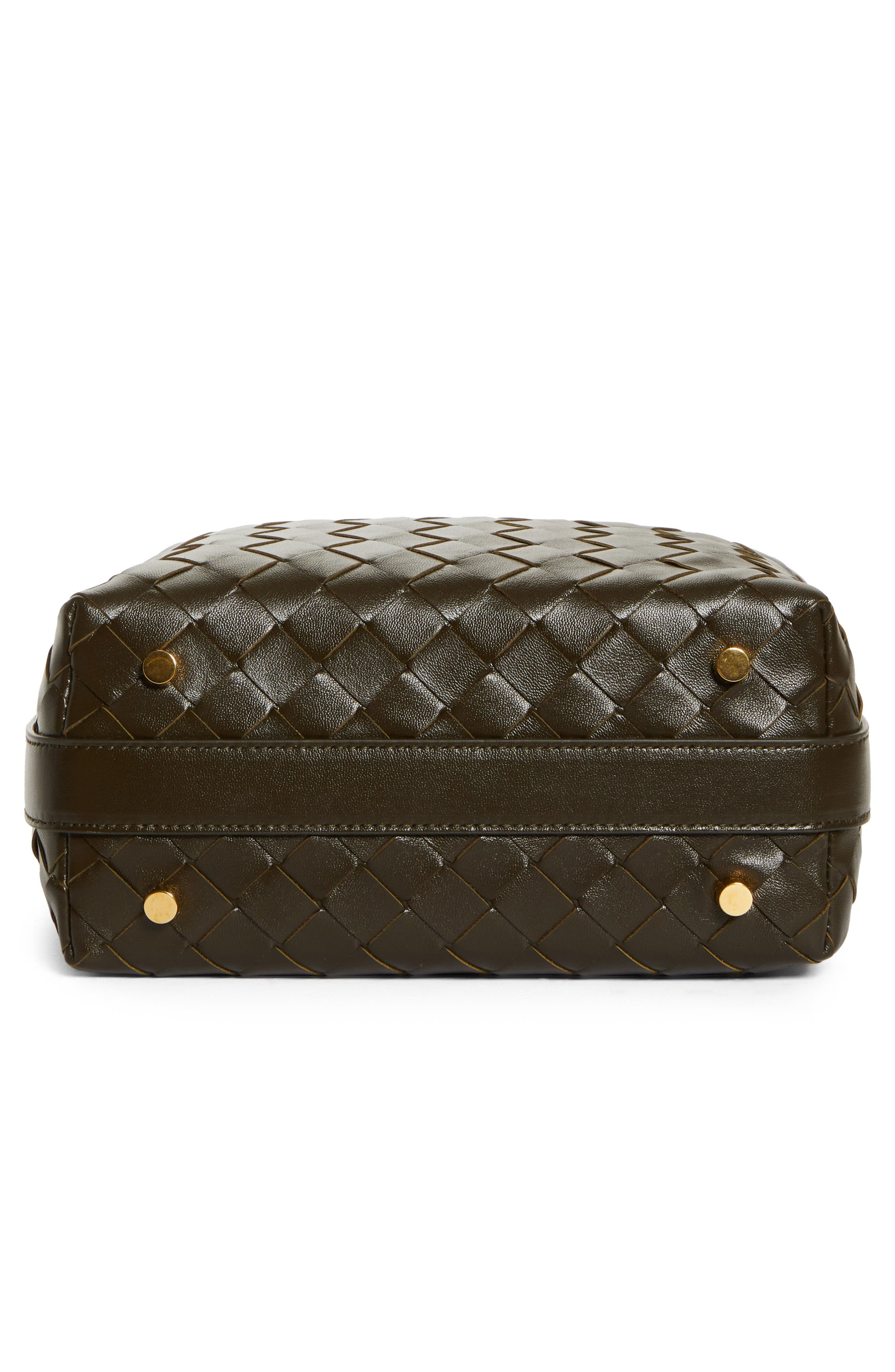 Bottega Veneta Mini Wallace Intrecciato Leather Shoulder Bag in 3323 Kaki-Gold at Nordstrom - 7