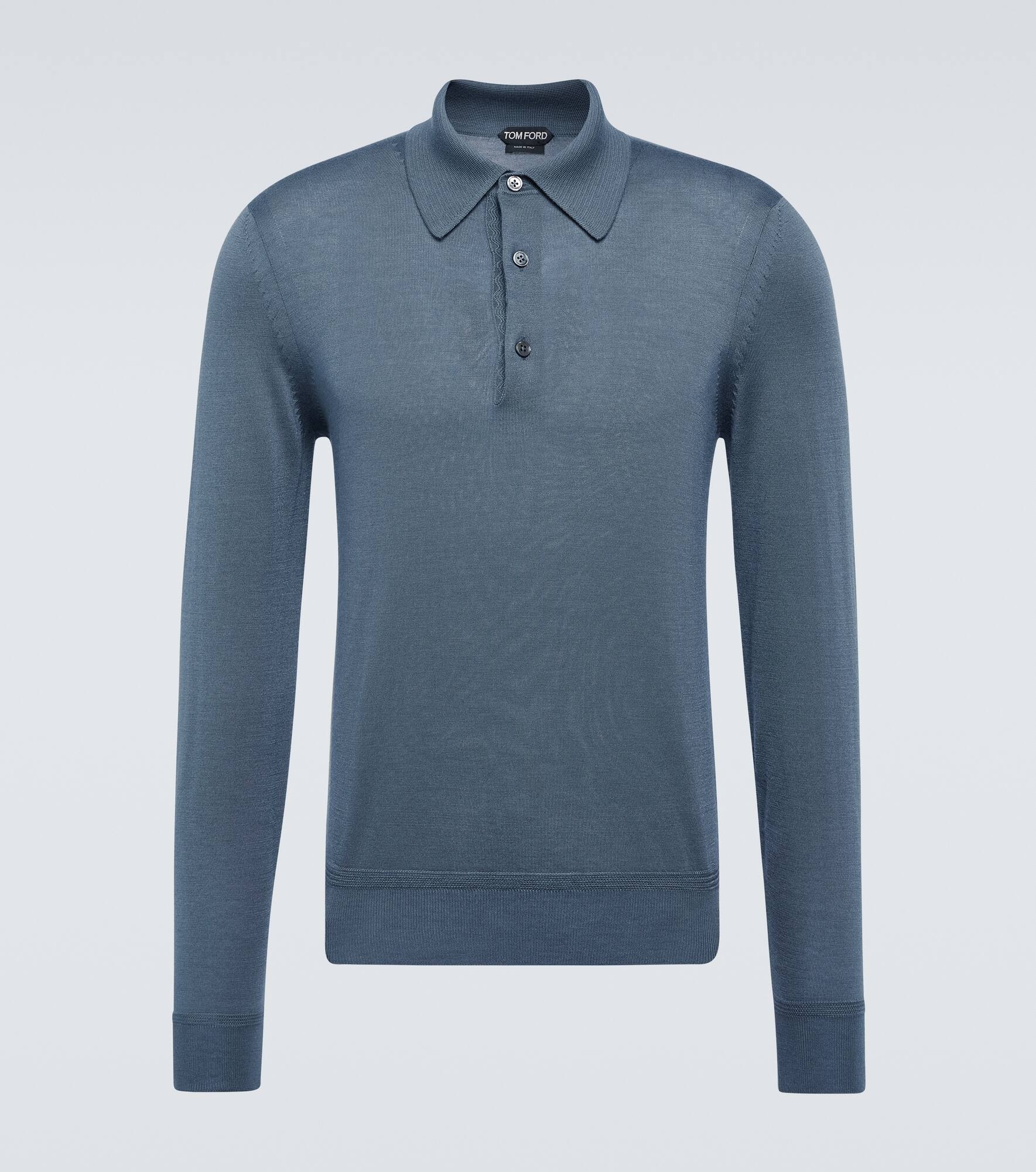 Cashmere and silk polo shirt - 1