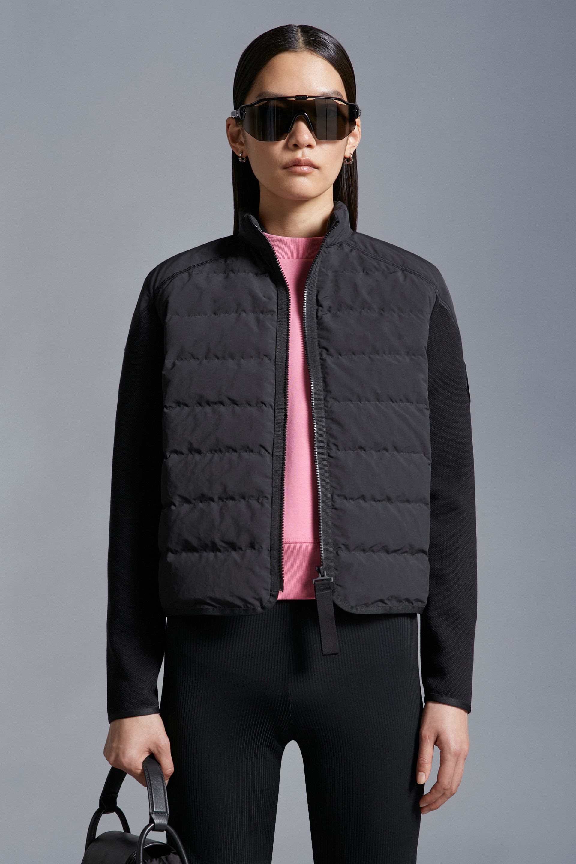 Padded Cotton Zip-Up Cardigan - 2