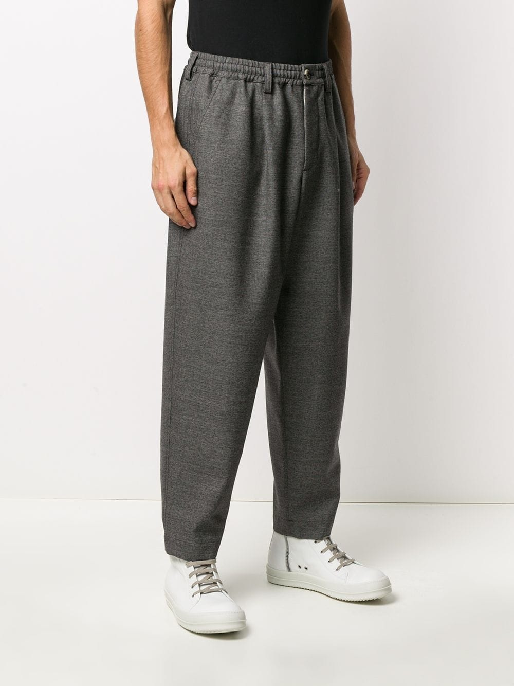 elastic waist loose trousers - 3