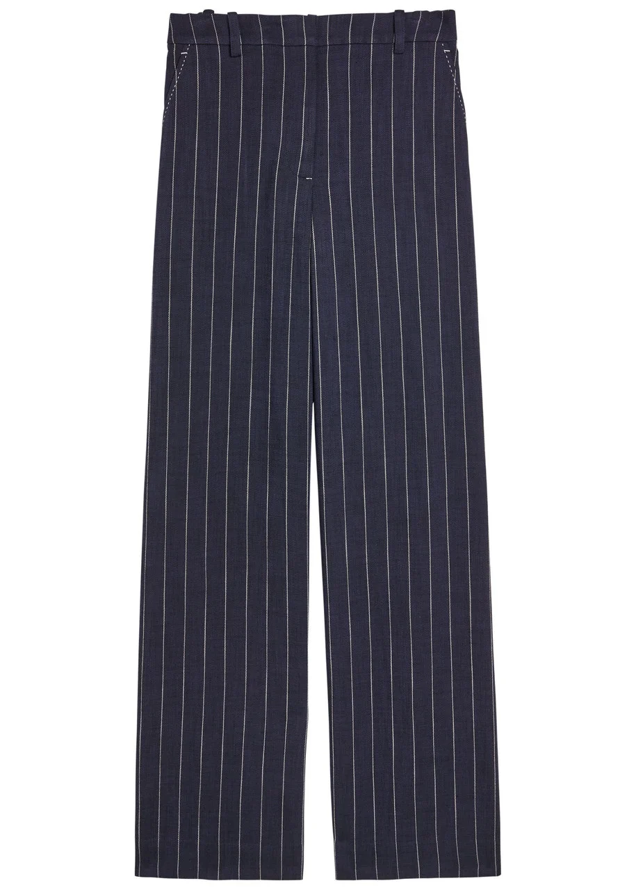 Simkhai Tavar Pinstripe Straight-leg Canvas Trousers - 1
