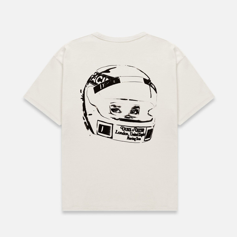 DR Sketch Helmet Vintage White T-Shirt 1