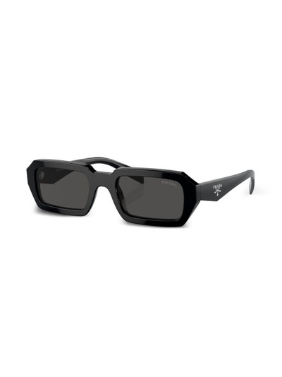Prada logo-lettering rectangular sunglasses outlook