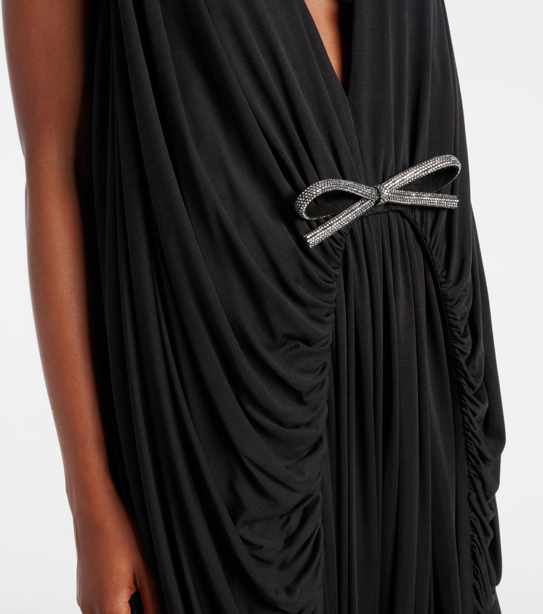 Embellished draped silk gown - 5