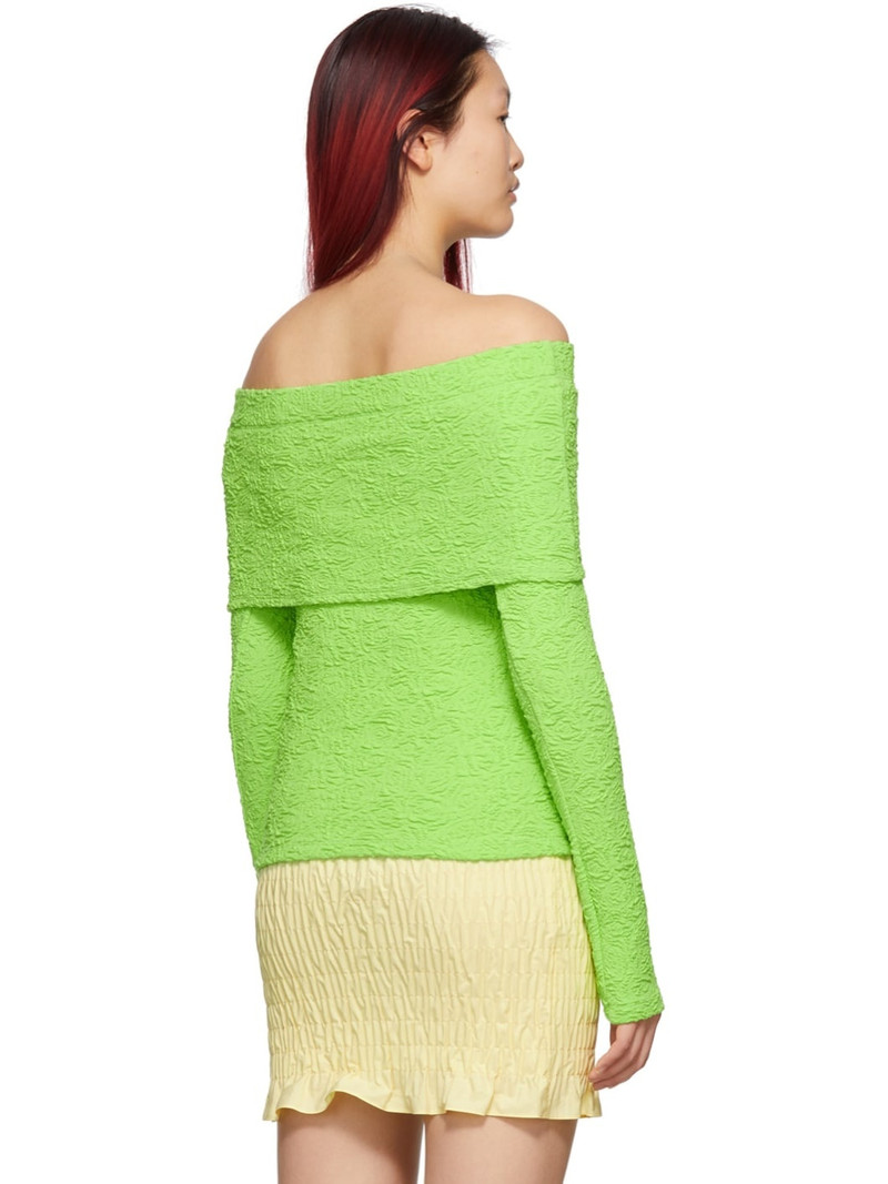 Green Crinkle Long Sleeve Top 3