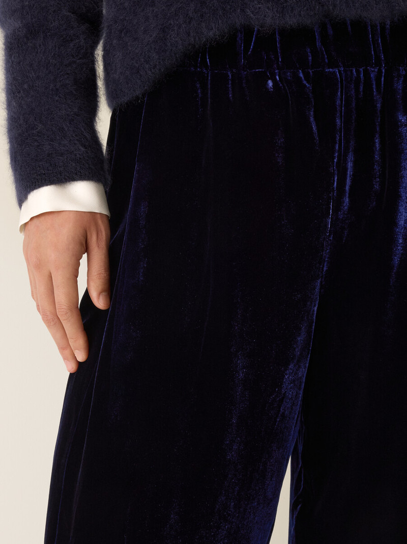 Velvet Pleated Straight Pant 5