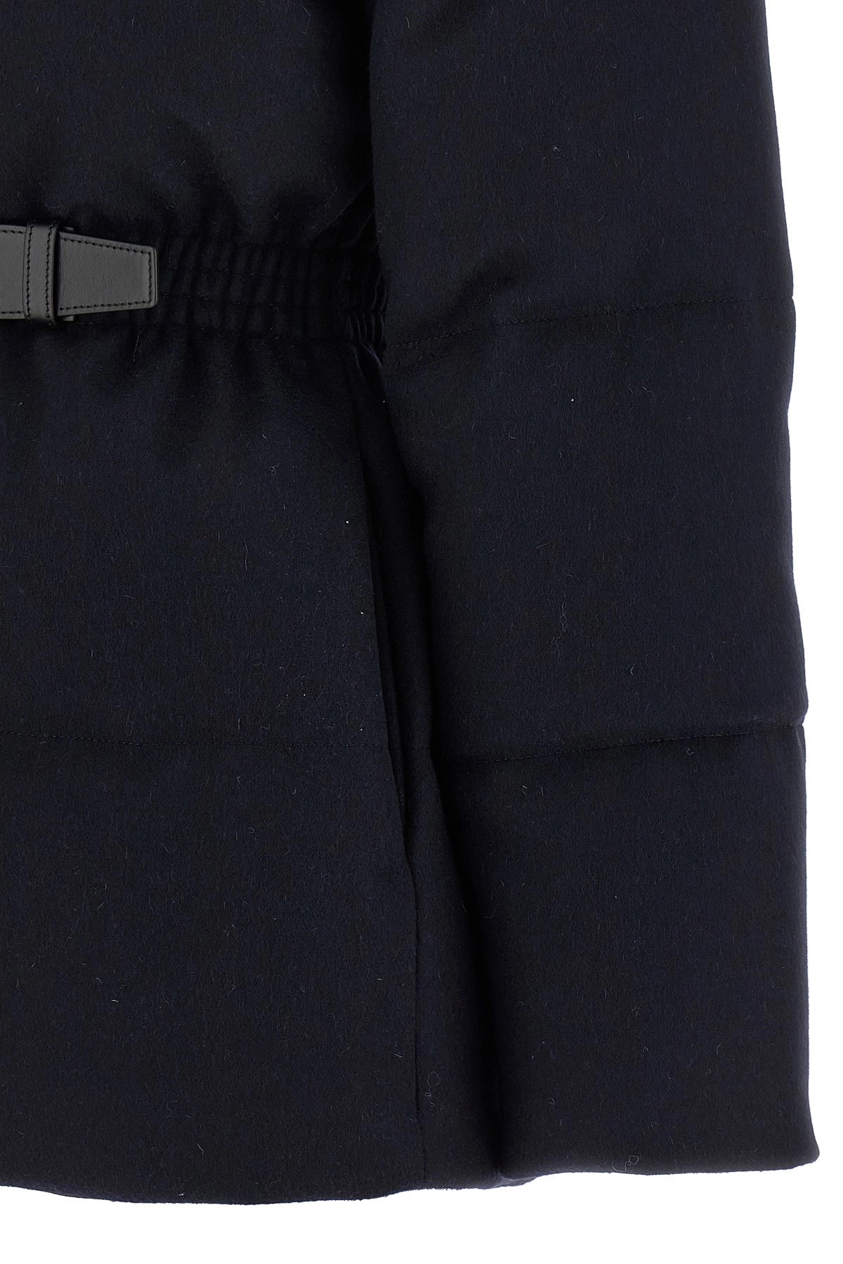 Belt wool down jacket - 4