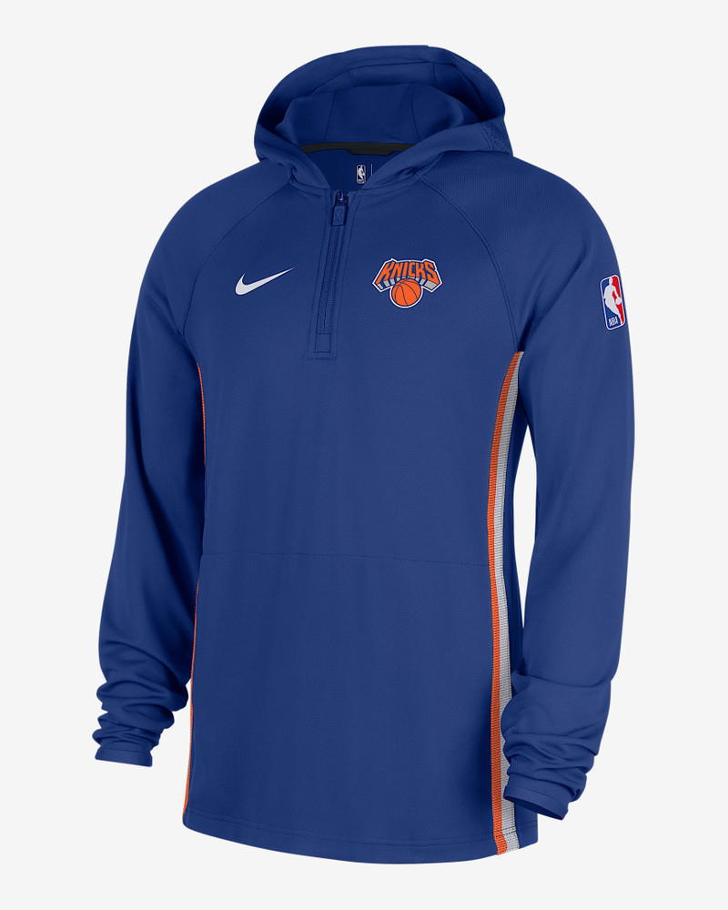 New York Knicks Zoned Men's Nike Dri-FIT NBA 1/4-Zip Hoodie 1